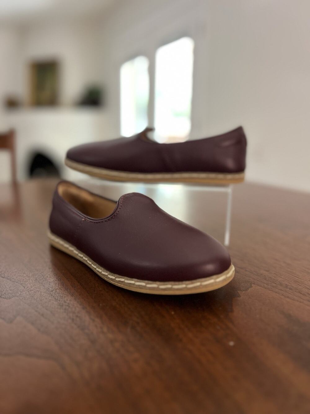 Charix Slip-on Leather Women’s Bordeaux Color Loafer Size 5 US 36 EU